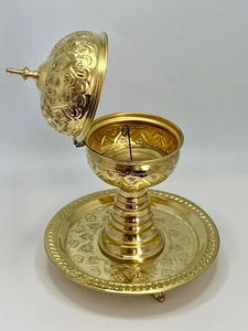 Brûleur d'encens islamique Bakhoor, porte-oud arabe, écologique, 100% naturel, en métal, pour la maison et les lieux de prière religieux - Product Image 6
