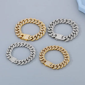 Pulsera de Cadena Fina de Plata 925 Certificada con Eslabones Cubanos de Corte Redondo de 10 mm, Joyería Hip Hop con Diamantes en Bolsa - Product Image 3