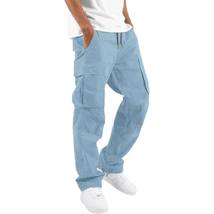 <b>Men</b> Multi Pocket Cargo Pants Spring and Autumn New <b>Men's</b> <b>Overalls</b> Cargo Pant European and American Style Made in Bangladesh - Product Image 1