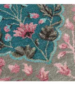 Alfombra de nudos de lana hecha a mano, lana fina, tamaño personalizable con patrón abstracto para uso en ejercicio, alfombras y juegos - Product Image 1