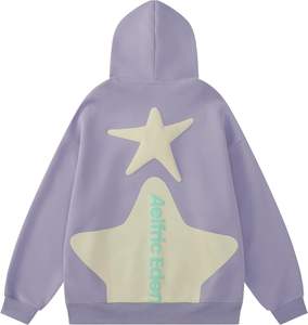 Otoño Streetwear Sudaderas con capucha Diseño forrado Logotipo frontal Impresión de pantalla de seda Digital Tie-Dye Lavado ácido Técnicas de lavado Sólido con capucha - Product Image 2