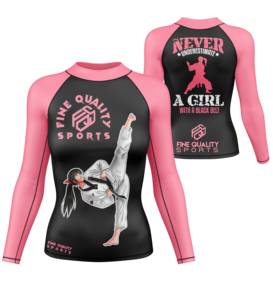 Camiseta de Compresión BJJ Rash Guard de Manga Larga con Estampado Sublimado Completo para Mujer, Nogi, Preforming - Product Image 1