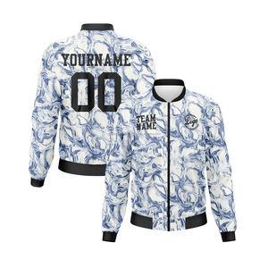 Veste universitaire personnalisée Galaxy Glow, col montant, broderie décorative, logo frontal, style streetwear cosmique, 100% laine respirante - Product Image 1