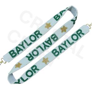 GO dawgs Design Correa de monedero con cuentas Correas de bolsa de cuentas de semillas de oro blanco personalizadas Correa de cuentas personalizada para bolsos - Product Image 2