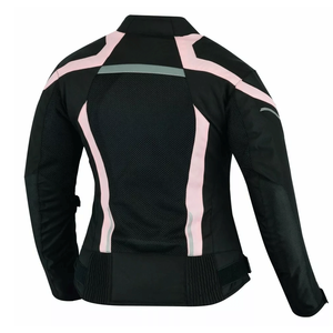 Chaqueta de moto textil de verano gris/negro para mujer con protectores Sport Biker Outdoor Racing Motorcycle Ladies Jacket - Product Image 5