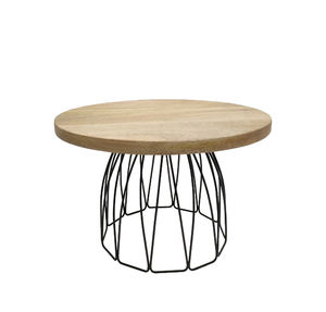 Best Shape Handmade 2-Tier Black Plated Metal <b>Cake</b> <b>Stand</b> Round Wood with Iron for Wedding & Birthday Party Display Bulk <b>Set</b> - Product Image 4