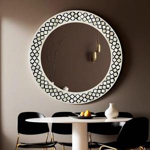 Cadre photo en verre de qualité supérieure, design moderne industriel, bordure en mosaïque mouchetée, fait à la main, écologique, pour mur, chambre à coucher, table de chevet - Product Image 4