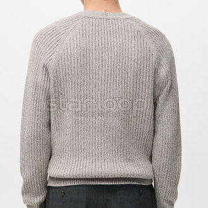 Nouveau cardigan en laine 100% respirant, coupe classique, avec logo frontal, chaud pour l'hiver, en vente - Product Image 3