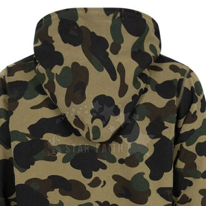 Men's Custom Full Face Zip-Up Hoodie <b>Black</b> Zipper 100% Cotton/Polyester <b>Fleece</b> Breathable Embroidered Winter Street Wear - Product Image 5