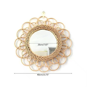 Wholesale Available <b>Set</b> of New Rattan <b>Wall</b> <b>Mirror</b> Decoration Modern Art Home Decor Wooden <b>Wall</b> <b>Mirror</b> - Product Image 5