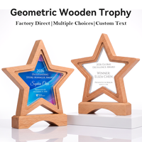 Trophée en bois massif personnalisé multi-formes, design écologique, cadeau d'exposition, médaille de reconnaissance pour employés, vente chaude