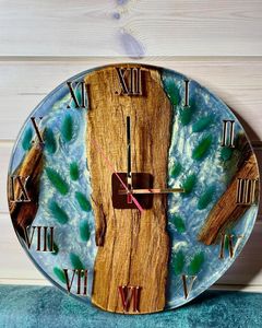 RELOJ DE PARED EPOXY INTELIGENTE Reloj de pared epoxi de resina de madera de la mejor calidad Reloj de pared epoxi de resina de madera hecho a mano Wholes - Product Image 6