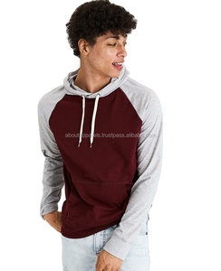 Nueva llegada barato con estilo sudaderas con capucha de moda de manga raglán cuello redondo al por mayor sudaderas con capucha de algodón transpirable - Product Image 1