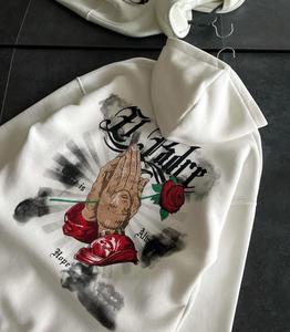 Nuevo diseño Top Venta de sudaderas con capucha para hombre Bajo MOQ Venta al por mayor Hombres puff estampado Sudaderas con capucha Hecho en Pakistán Hombres sudaderas con capucha - Product Image 5