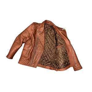 Veste en cuir personnalisée pour hommes avec manches imprimées et broderie de logo - Product Image 2