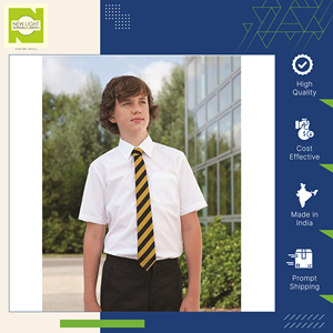 ชุดเครื่องแบบนักเรียนแขนสั้นสำหรับทั้งชายและหญิงชุดเสื้อสำหรับเด็กและนักเรียนจากผู้ขายอินเดีย - Product Image 4