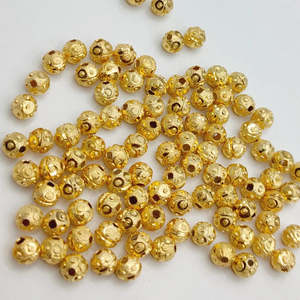 ลูกปัดทองเหลืองดีไซน์เนอร์ขนาด 5 มม. ชุบทอง เงิน และโรสโกลด์ สำหรับทำเครื่องประดับ จำหน่ายแบบขายส่ง บรรจุในถุงขนาด 3 มม. - Product Image 4
