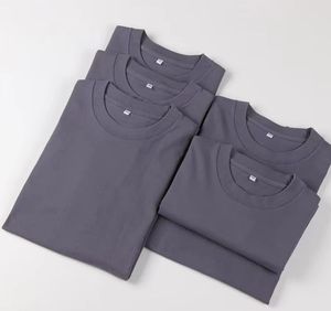 Chemise à col rond à manches courtes pour hommes 100% coton tricoté à la mode personnalisée T-Shirt décontracté de haute qualité Logo avant Motif solide - Product Image 5