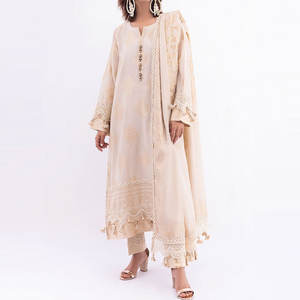 2025 pakistanais haute qualité lin coton femmes Salwar Kameez robe conception personnalisée soie fête porter nouveau Style - Product Image 1