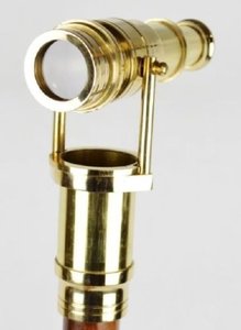 Bastón de Madera con Telescopio Mecánico de Latón Pintado, Estilo Vintage y Ecológico, con Telescopio Oculto - Product Image 3