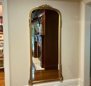 Full Length <b>Mirror</b>, Baroque Floor <b>Mirror</b>, Anthropologie <b>Gold</b> <b>Mirror</b> - Product Image 1