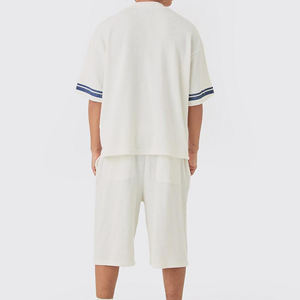 Nouveauté : Ensemble décontracté 2 pièces pour homme grande taille, chemise et short, avec logo personnalisé sérigraphié, poids moyen, idéal pour l'été - Product Image 2