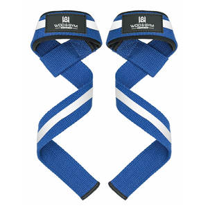 Accessoires de gymnastique en coton rembourré avec logo personnalisé Sangles de levage en silicone pour gyn avec support de poignet - Product Image 3