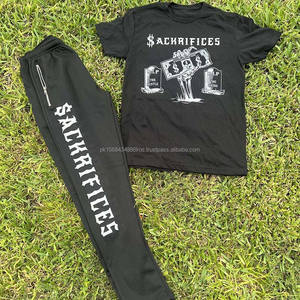 Camisa de chándal para hombre, conjuntos de dos piezas, traje deportivo informal para hombre, camiseta de manga corta + Pantalones, ropa deportiva informal para hombre, trajes - Product Image 1