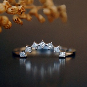 แหวนหมั้นเพชรสำหรับเจ้าหญิง10K ของขวัญแต่งงานทองสำหรับความรักของคุณ - Product Image 6