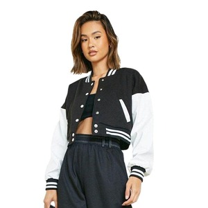 Oem Manufacturer High Quality Varsity <b>Jacket</b> Women Chenille Embroidery Leather <b>Sleeves</b> Custom Baseball Letterman Varsity <b>Jacket</b> - Product Image 1