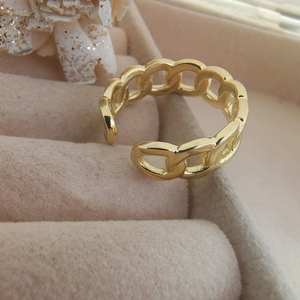 ยืนหนากับห่วงโซ่การออกแบบแหวนสัญลักษณ์ของความสามัคคีความแข็งแกร่งและขอบที่สมบูรณ์แบบสำหรับความโดดเด่นในชีวิตประจำวันรูปลักษณ์และของขวัญ - Product Image 2