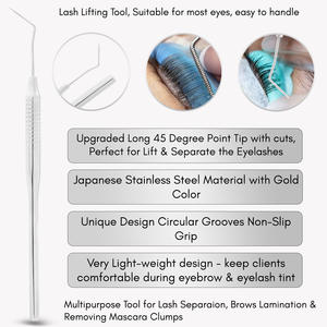 Recourbe-cils personnalisé Extension permanente et teinture des cils Outil de levage des cils Poignée antidérapante réutilisable légère en acier inoxydable - Product Image 2