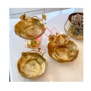 Ensemble de 3 bols décoratifs à puce d'or et trempage - Product Image 1