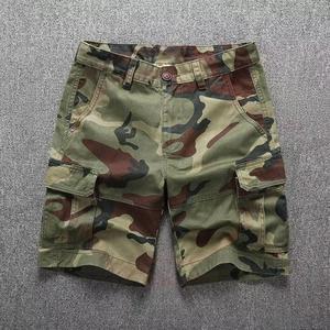 Pantalones Cortos Cargo de Trabajo para Hombre, Venta Caliente, OEM, Personalizados, 100% Algodón, con Botones - Product Image 2