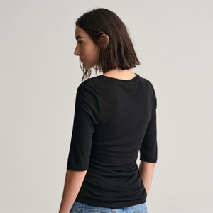 เสื้อยืดผู้หญิง คอโอ ทรงสตรีทแวร์ ดีไซน์เรียบง่าย น้ำหนักเบา ระบายอากาศได้ดี ใส่สบาย เหมาะกับหน้าร้อน ทันสมัย ขายส่ง 100% ผ้าคุณภาพ - Product Image 4