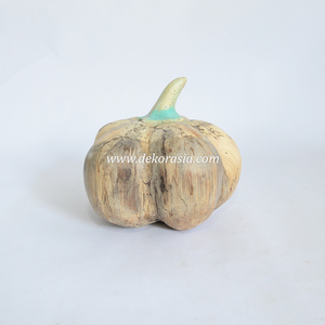 Décoration de table artisanale en bois naturel en forme de citrouille pour la maison, design artistique moderne, ornement d'anniversaire - Product Image 3