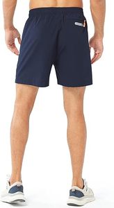 Short de tennis personnalisé pour hommes Taille moyenne élastique Décontracté Coupe ample Respirant 100% Polyester Solide - Product Image 2