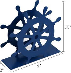 Porte-serviettes ferme porte-serviettes 5.9x5.9 pouces (forme de gouvernail bleu, 1) - Product Image 3