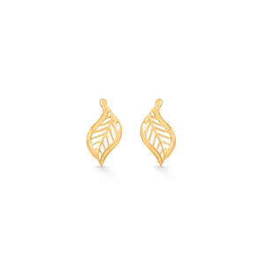 Conjunto de Joyería Fina: Collar y Pendientes con Colgante de Llama de Bosque en Oro - Product Image 6