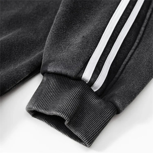 Logo personnalisé 100% coton français éponge lourd pull à capuche pour hommes Vintage en détresse lavé à l'acide col à capuche sans ficelle - Product Image 3