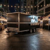 Gerobak Makanan Model Baru CE DOT Dilengkapi Peralatan Lengkap, Foodtruck Oven Pizza Mobile Dengan Dapur Lengkap