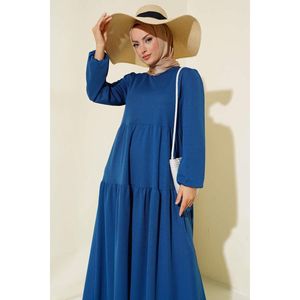 Brazo elástico vestido en capas índigo - Product Image 1