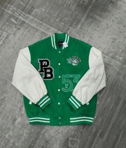 Chaqueta de invierno de lana de tendencia superior Chaqueta bordada 3D al por mayor Chaqueta universitaria personalizada OEM para fabricante de hombres - Product Image 2