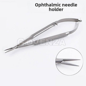 Portaagujas de Microcirugía Médica de Acero Inoxidable, Agarre Ergonómico Manual, Cabeza Recta y Curva, para Cirugía Estética - Product Image 4