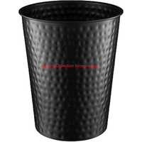 Poubelle en métal de finition en cuivre martelé fait à la main corbeille à déchets de style fantaisie pour la décoration de salle de bain de bureau à domicile