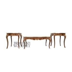 Juego de Mesa de Centro y Mesa Auxiliar de Madera Clásica de Lujo - Product Image 2