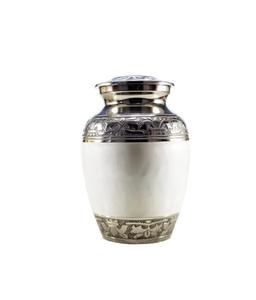 Urne funéraire pour cendres humaines en aluminium écologique, style Art déco, artisanale, nouvelle collection 2022 - Product Image 1