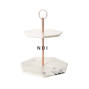 Célébration de fête de mariage de luxe personnalisé gâteau servant gâteau support en aluminium métal arrondi gâteau support - Product Image 4