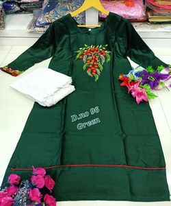 ชุดราตรียาวผ้าฝ้ายพิมพ์ลายผ้าเรยอนสำหรับผู้หญิงชุดใส่ไปงานตามเทศกาลแฟชั่นสไตล์อินเดีย - Product Image 2