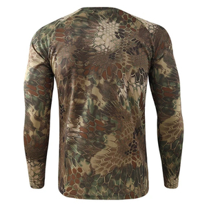 Chemise de chasse pour homme en polyester, respirante, imperméable, manches longues, camouflage Real Tree personnalisé, couche de base en gros avec service OEM - Product Image 2
